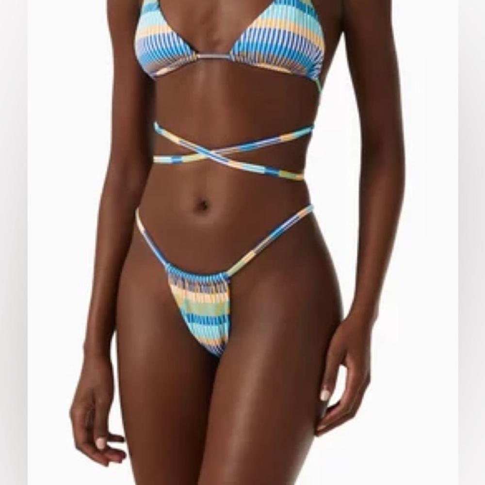 NWT Solid & Striped Multicolor Raine Bikini Bottom - Picture 5 of 8